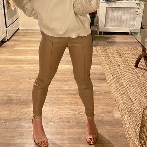 ZARA - FAUX LEATHER - TAUPE BROWN